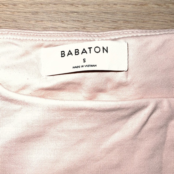Contour Squareneck Bodysuit Babaton Aritzia Pink - Picture 6 of 6